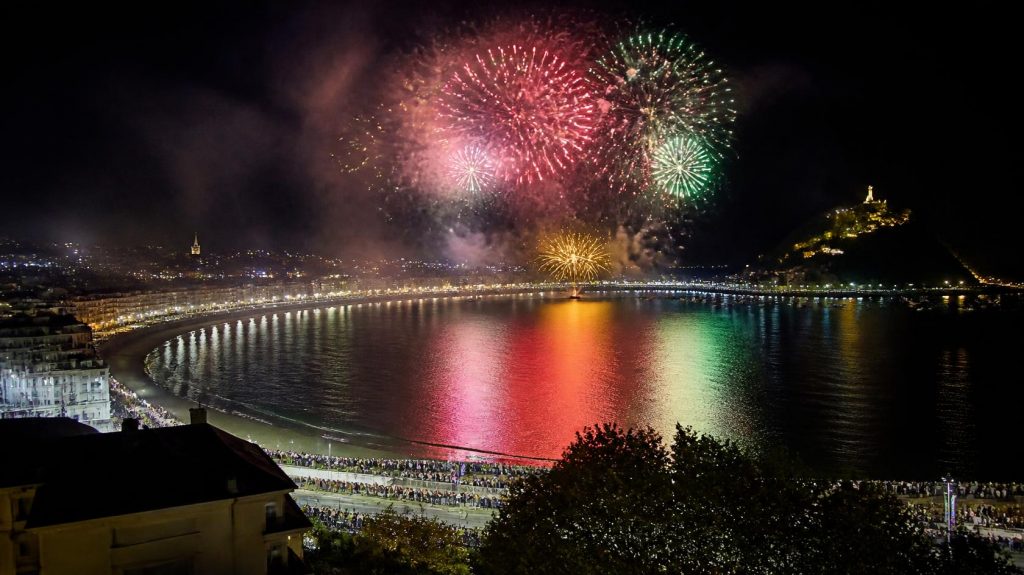 Fuegos artificiales en Donostia