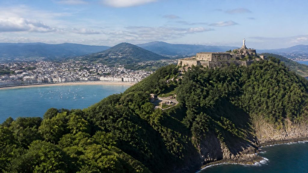 Regatas de La Concha vistas desde el Monte Urgull
