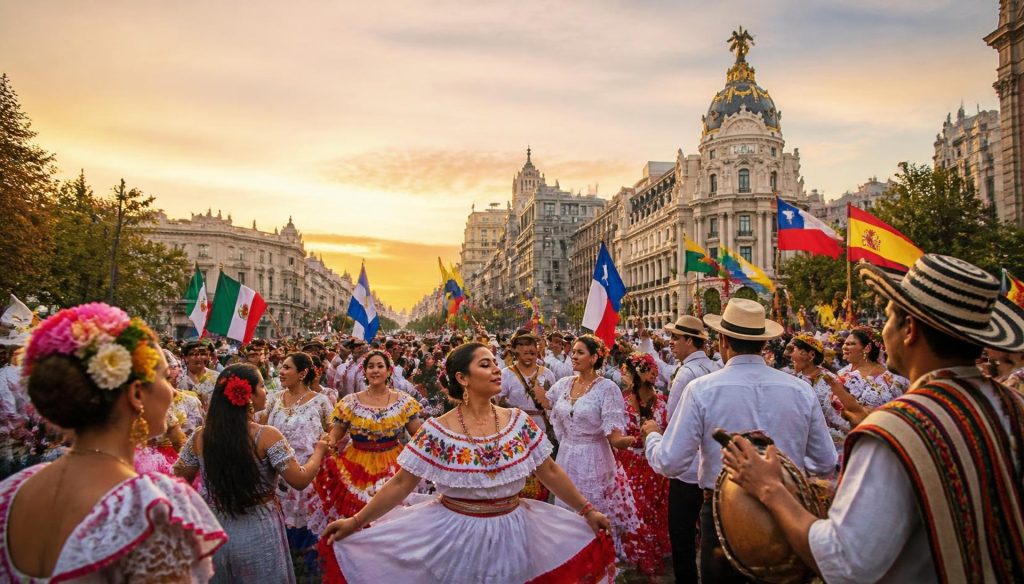 Fiesta de la Hispanidad Madrid 2026: 7 Citas Clave de Conciertos Gratuitos, Desfiles, Gastronomía Iberoamericana y Museos Abiertos.
