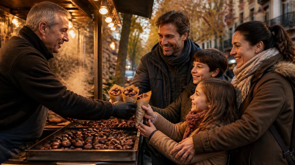 Otoño en La Latina: Puesto de Castañas